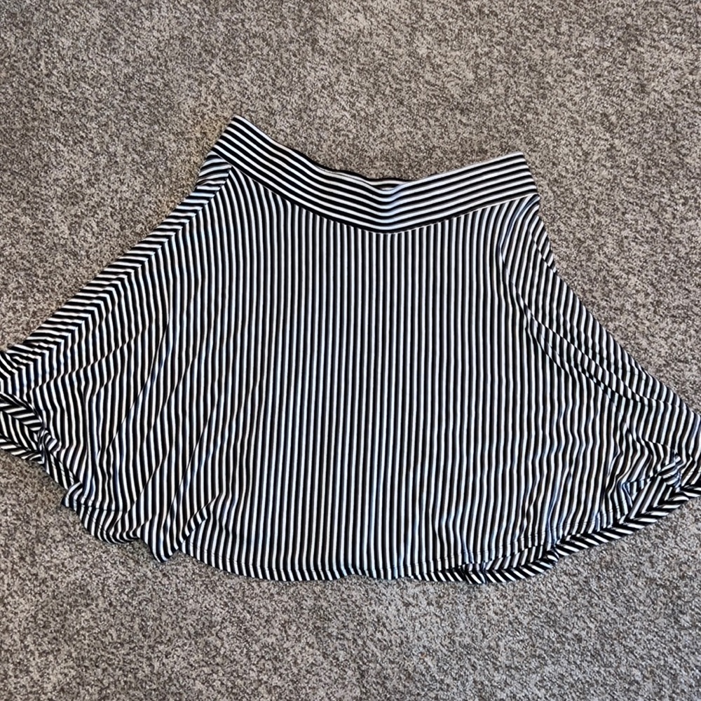 Black & White Striped Skirt